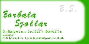 borbala szollar business card